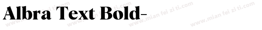 Albra Text Bold字体转换
